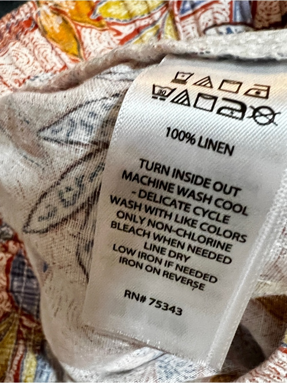 Nicole Miller Wms Linen Floral Tropical Resort Vacay High Rise Wide Leg Pants‎ S - Picture 13 of 13
